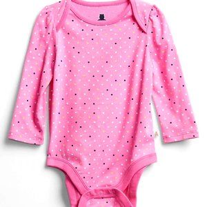 Baby Polk-A-Dot Bodysuit Color Love Letter Pink